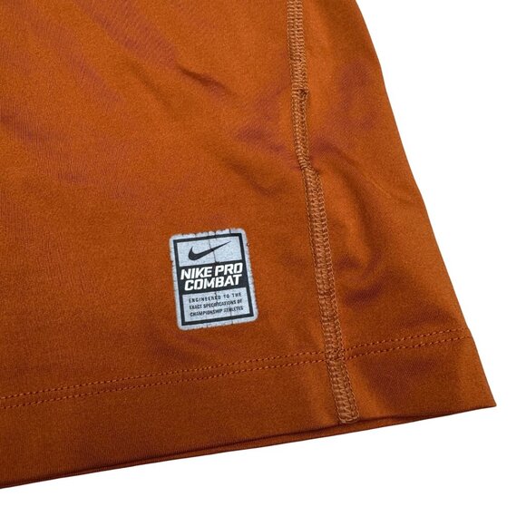 Nike Pro Combat Dri-Fit Men's Orange SS T-Shirt, size L - Picture 3 of 6
